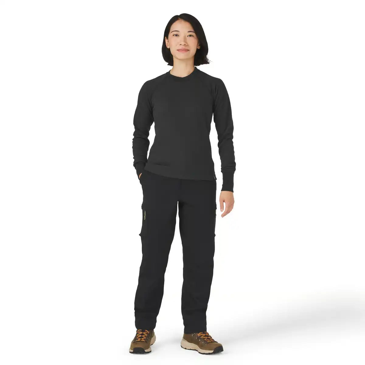 Santiam Waffle LS Tee Black - Image 2