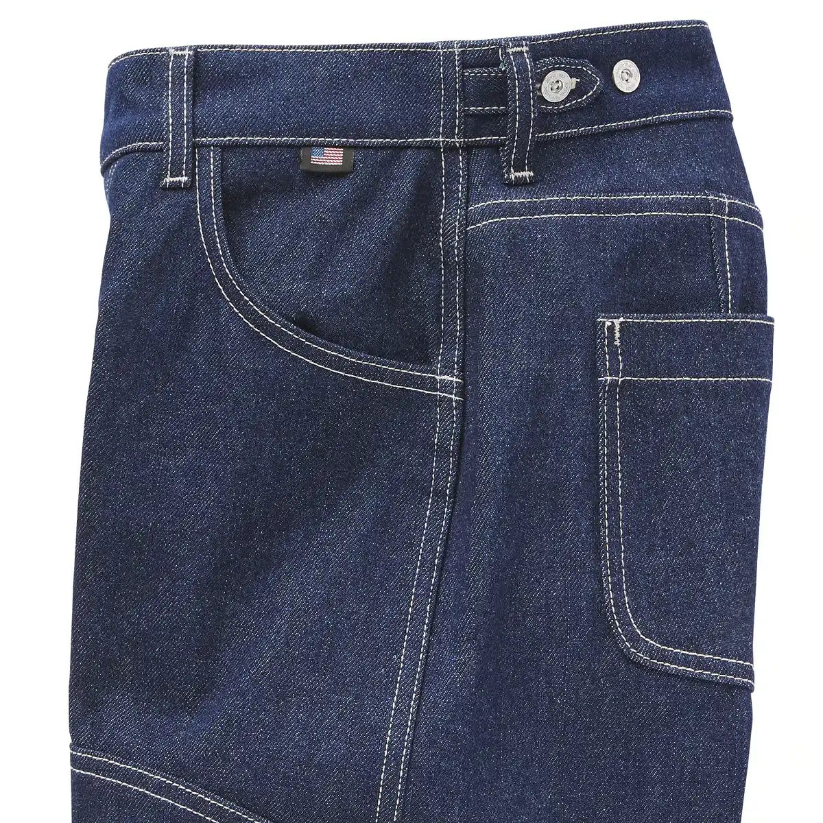 Women's Hawthorne Double Knee Pants Denim Dark Wash Indigo - Image 3